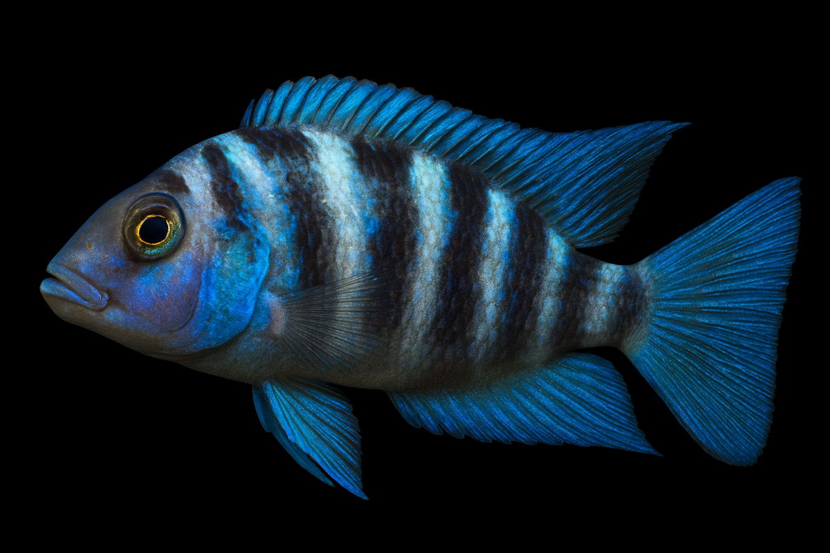 Blauer Zebrabuntbarsch Honduras DNZ 4-6 cm