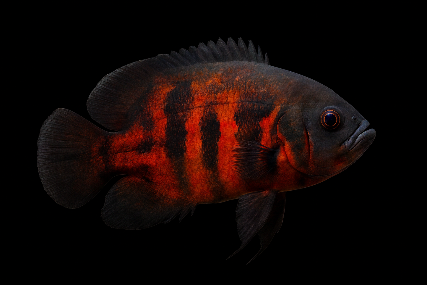 Pfauenaugenbuntbarsch Rot/Kupfer 4-5 cm