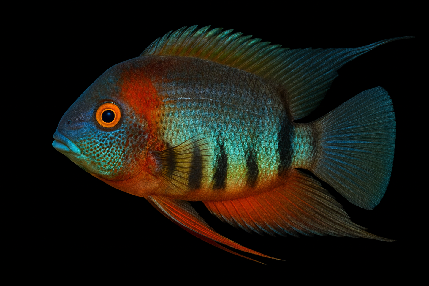 Rotkeil Augenfleckbuntbarsch DNZ 4-5 cm